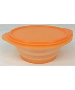 Tupperware Orange Collapsible Flat Out Bowl 4 Cup Easy Storage Camping P... - £8.51 GBP