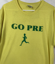 Vintage Go Pre T Shirt Racing Running Track Promo Tee Steve Prefontaine Large - $49.99