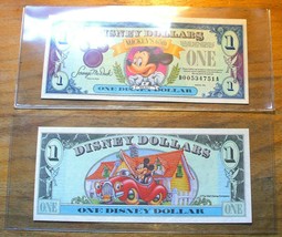 20 Disney Dollar Holders - Clear Large Size 7 7/8 x 3 3/8 - $26.95