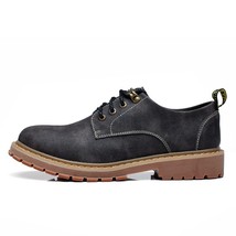 Winter Men&#39;s Fashion Casual Leather Shoes Plus Velvet Warm Outdoor Hiking Zapato - £63.18 GBP