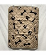 Dog Crate Pee Pad 23x18&quot; Beige Bones Paws - $8.95