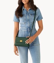 Fossil Gabriella Dark Green Leather Flap Crossbody Bag SHB3038298  $200 ... - £73.55 GBP