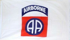 WHITE 82nd Airborne Flag Polyester 3x5 FT Banner Grommets Man Cave Garage Army - £14.51 GBP