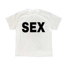 Vintage Funny SEX Print T Shirts Graphic Cotton Streetwear Short Sleeve Harajuku - £11.14 GBP
