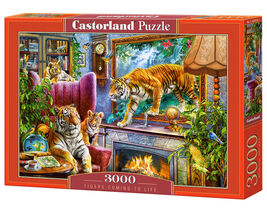 3000 Piece Jigsaw Puzzle, Tigers Coming to Life, Art. Puzzles, Animals on - €40,43 EUR