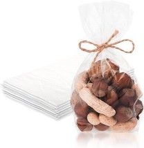 Clear Gusseted Plastic Bags for Gifts, 5 x 3.5 x 12 Inch, 100 Pack - £8.53 GBP