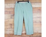 J Jill Cropped Capri Pants Womens Size 8 Green TP8 - $13.85