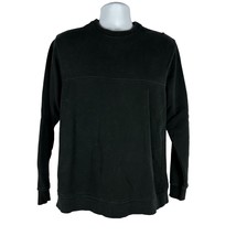 Van Heusen Mens Black Crewneck Sweatshirt L 60% Cotton 40% Polyester - $18.50