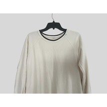UNIQLO X-Long White Sweatshirt Black Details Size Large - $29.69
