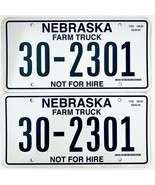  United States Nebraska Not For Hire Farm Truck License Plate 30-2301 - €17,06 EUR