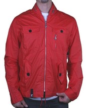 LRG Mens Red Lightweight 100% Cotton Foressence Zip Up Jacket Windbreake... - $110.22