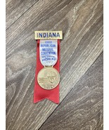 1980 Delegate Ribbon/Pendant Indiana Republican National Convention Otis... - $372.80 MXN