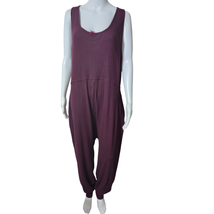 NEW Intimately FREE PEOPLE Downtown Overall  XL Jumpsuit Baggy Purple One-Piece  - £57.39 GBP