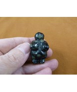 (Y-VEN-555) Green black jasper Woman goddess GEMSTONE figurine love statue - £14.70 GBP