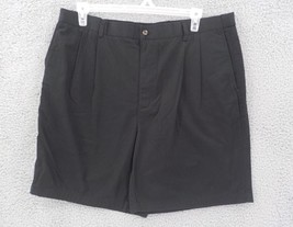 Puritan Mens Shorts SZ 40 Black Pleated Bermuda Walking Expandable Waist... - $9.99