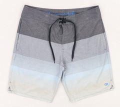 Travis Mathew Board Shorts Mens 30 X 9 Gray Blue Colorblock Stretch Swim... - $26.40