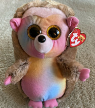 An item in the Toys & Hobbies category: NEW Ty Beanies Boos PINECONE Brown Pink Tie Dye Hedgehog Fleece Stuffed Toy
