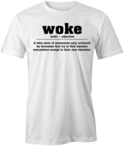 WOKE DEFNITION TShirt Tee Short-Sleeved Cotton HUMOR FUNNY S1WSA838 - €13,01 EUR+