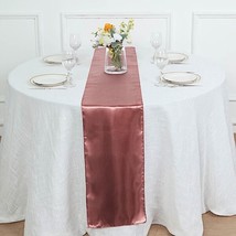 Cinnamon Rose Satin 12X108&quot;&quot; Table Runner Wedding Party Catering Dinner Gift - £6.62 GBP
