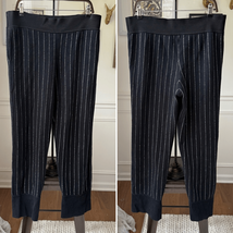 Opening Ceremony Black Knit Jogger Trousers Black Silver Stripe L - $1,004.40 MXN