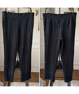 Opening Ceremony Black Knit Jogger Trousers Black Silver Stripe L - €46,34 EUR