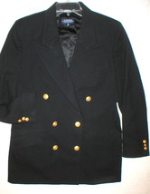Nice Womens Blazer Jacket Office Corbin Collection USA 12 Black Gold But... - £171.26 GBP
