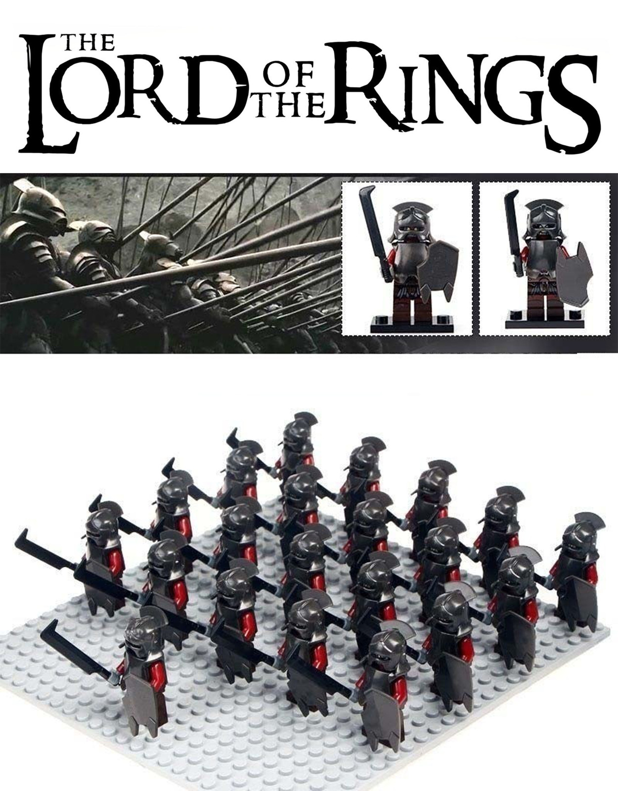 LOTR Return of the King Uruk-hai Orc Army Set 21 Minifigures Lot