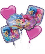 Shimmer and Shine Mylar Balloon Bouquet Birthday Party Decor 5 Piece New - $312.62 MXN