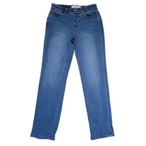 Soft Surroundings Women&#39;s Size S Stretch Mid-Rise Straight Blue Jeans - $19.80