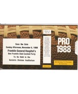 1988 PRO FOOTBALL WEEKLY SLIDE OUT POCKET SCHEDULE - $12.22 CAD