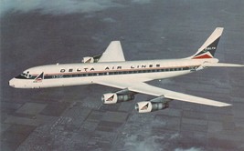 Delta&#39;s Douglas DC-8 FANJET Modern Jet Fleet Postcard Unposted - £7.92 GBP
