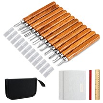 Wood Carving Knife Set - 20 Pcs Hand Carving Tool Set For Diy Sculpture Carpente - £23.96 GBP