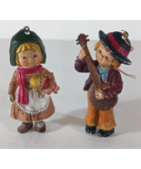 2 Vintage BRADFORD ALPINE CHILDREN Novelty Resin ORNAMENTS 1980s Boy Girl - €9,06 EUR