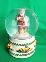 Santa Claus Musical Snow Globe International Resourcing Here Comes Santa... - $39.96