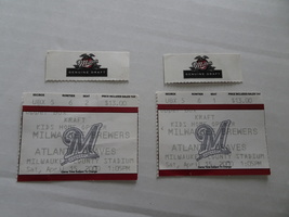 Ticket Stubs 2000 Milwaukee Brewers Vs Atlanta Braves - Kids Home Opener Game - £1.56 GBP