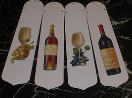 CUSTOM- WINE BOTTLES &amp; GRAPES CEILING FAN for TUSCAN ITALIAN or WINE LOVERS - $2,168.02 MXN