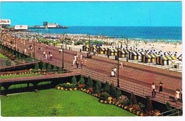 New Jersey Postcard Atlantic City Boardwalk Beach Ocean  - £2.32 GBP