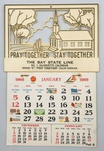 1969 Die Cut Silhouette Christian Pray Together Church Salesman Sample C... - $12.19