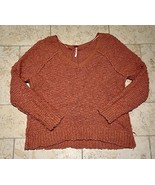 Free People Songbird Women’s Orange Coral Nubby Popcorn Chunky Sweater  EUC - $56.98 CAD