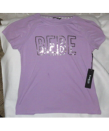 Purple Lavender Short Sleeve BEBE Sport logo top - $9.50