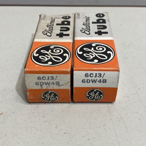 TWO (2) GE 6DW4B / 6CJ3 VACUUM TUBE.  BRAND NEW ORIGINAL BOX NOS NIB PAI... - $15.67