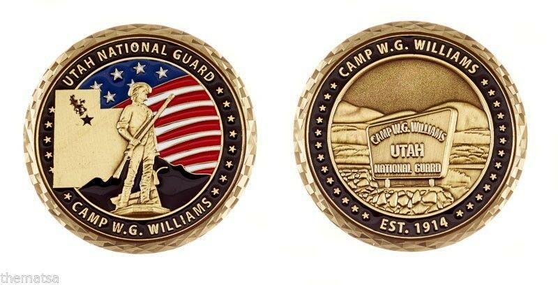 CAMP WILLIAMS UTAH ARMY NATIONAL GUARD 1.75" CHALLENGE COIN - $23.74