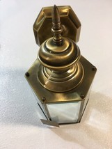 Vintage Solid Brass Windsor &amp; Browne Antique Brass Finish Outdoor Lantern - $95.06
