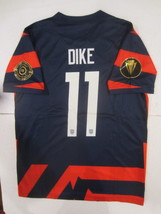 Daryl Dike #11 USA USMNT 2021 Gold Cup Stadium Blue &amp; Red Away Soccer Jersey - £72.11 GBP