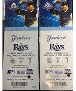 YANKEES VS RAYS APRIL 15 2009 - £15.48 GBP