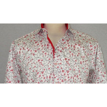 Men Shirt J.Valintin Turkey Usa All Egyptian Cotton Axxess Style 3325-01 Red image 8