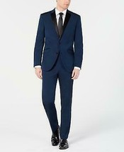 Kenneth Cole Reaction Mens Ready Flex Slim-Fit Stretch Notch Lapel Tuxedo - £103.54 GBP