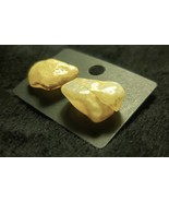 A chunky set of translucent agate earrings, they have an yellowish hue w... - £11.73 GBP