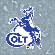 COLT Firearms Vinyl Decal white Sticker Gun Pistol Car Window 6&quot; x 5&quot; FREE SHIP - $5.89