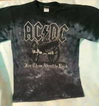 ACDC Liquid Blue For Those  About To Rock Concert  T Shirt Sz M Acdc Tye... - $49.49